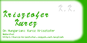 krisztofer kurcz business card